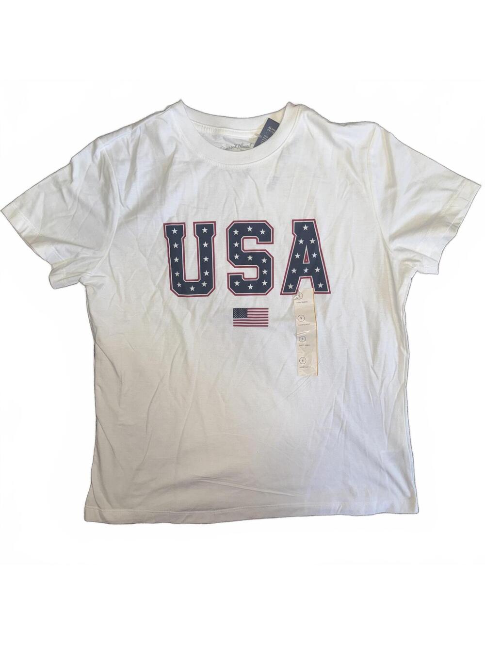 White USA Americana Women's Graphic Tee Size Small NWT
